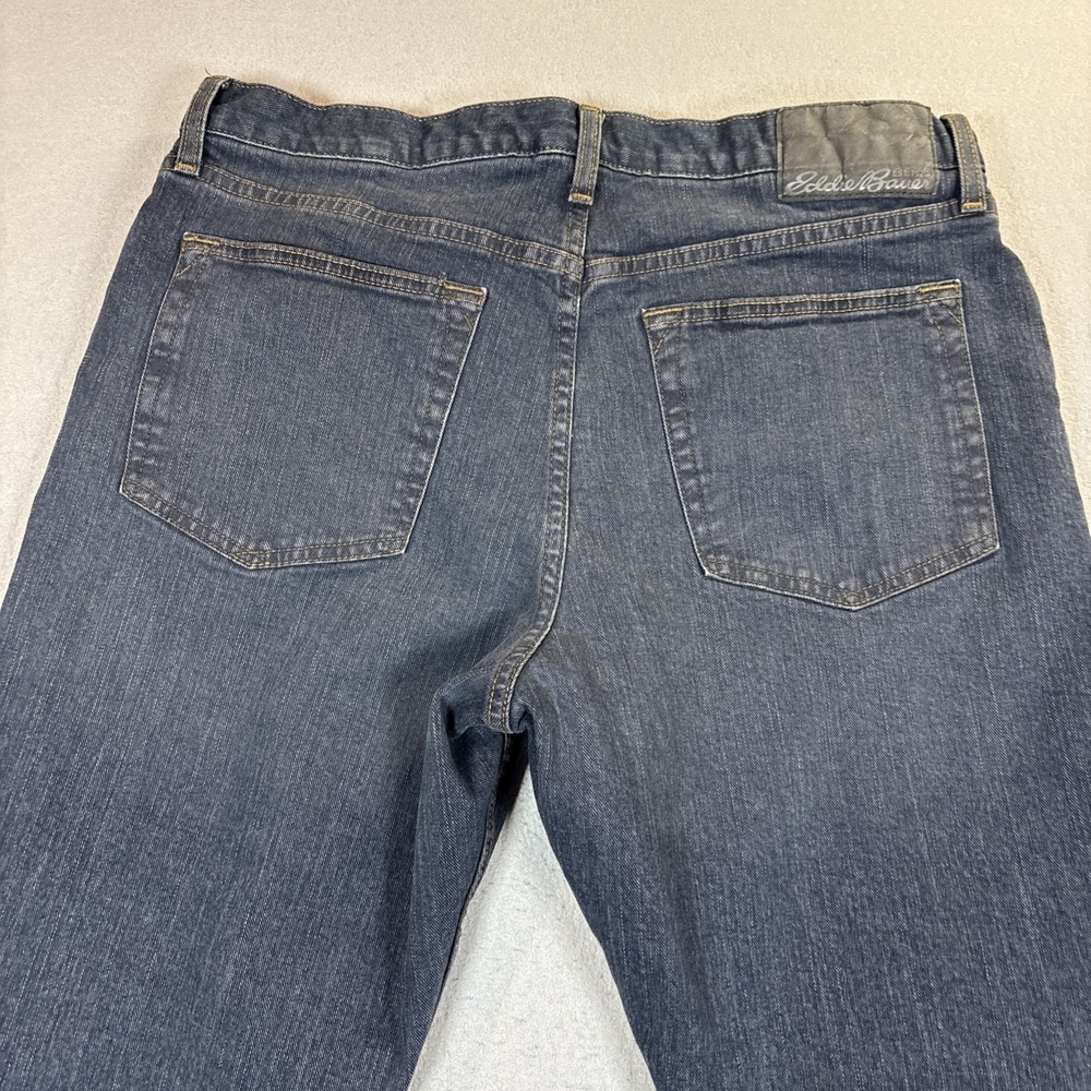 Eddie Bauer mens insulated blue jeans denim size 35X32 straight leg fit - Picture 7 of 11